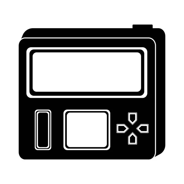 Ikona izolované přenosné videoherní konzole — Stockový vektor