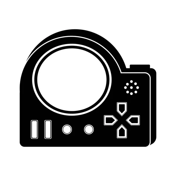 Pictogram voor geïsoleerde draagbare videogame-console — Stockvector