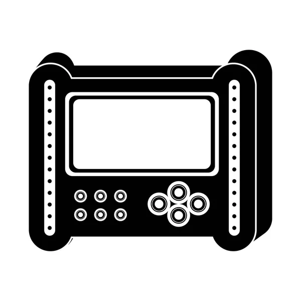 Pictogram voor geïsoleerde draagbare videogame-console — Stockvector