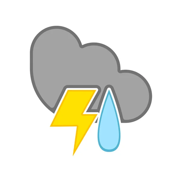 Isolated thunderstorm weather icon — Stock Vector