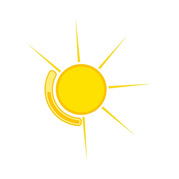 Ізольована сонячна ікона погоди — стоковий вектор
