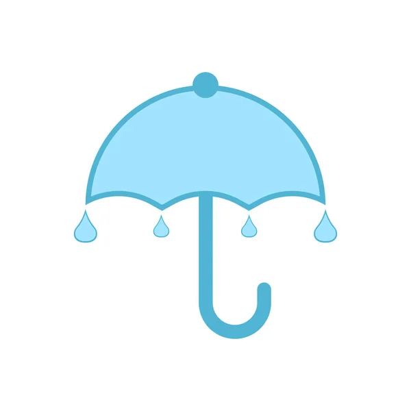 Ikona na białym tle parasol Pogoda — Wektor stockowy