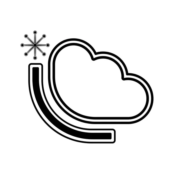 Icono aislado del clima invernal — Vector de stock