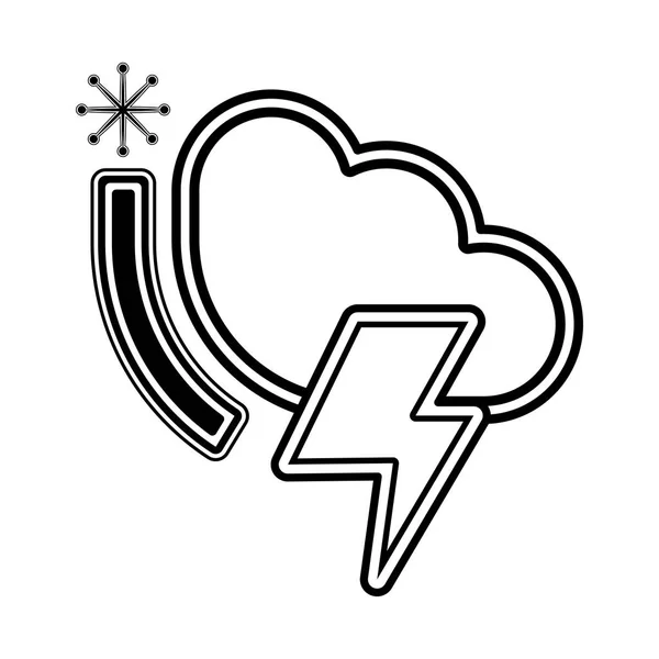 Icono aislado del tiempo tormenta — Vector de stock