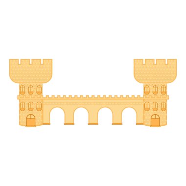 Ortaçağ köprü bina izole