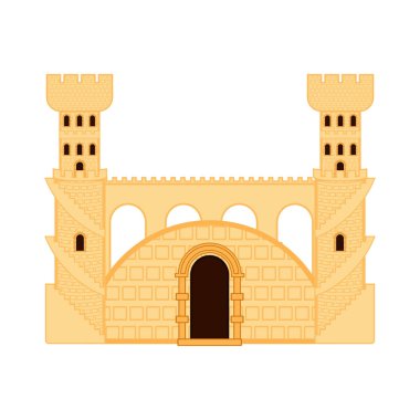 Ortaçağ köprü bina izole