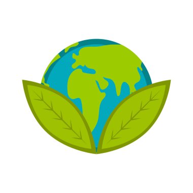 Dünya gezegen iki yaprak simgesiyle