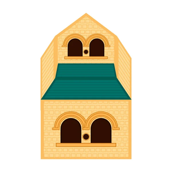 Edificio de torre medieval aislado — Vector de stock