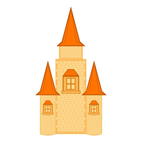 Edificio castillo medieval aislado — Vector de stock