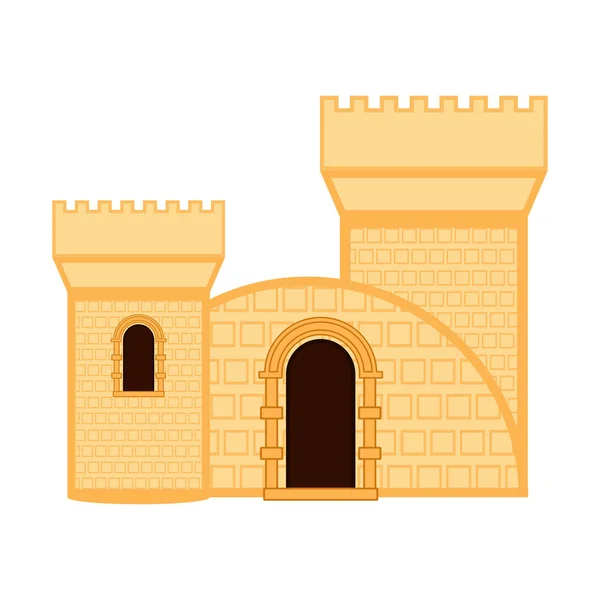 Edificio medieval aislado — Archivo Imágenes Vectoriales
