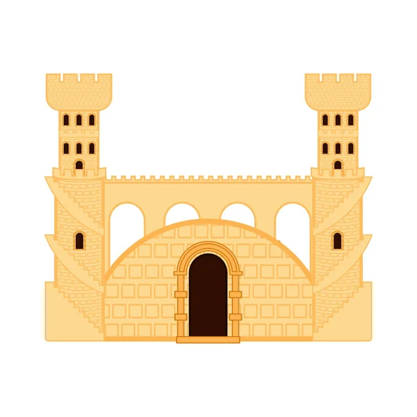 Bâtiment isolé de pont médiéval — Image vectorielle
