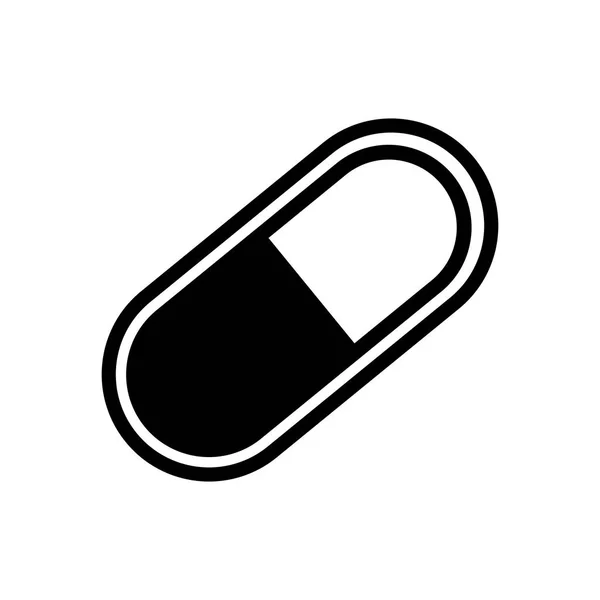 Ikon pil obat terisolasi - Stok Vektor