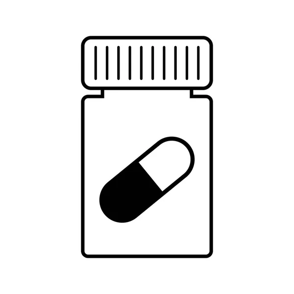 Isolated medicine pill bottle icon — Stock Vector