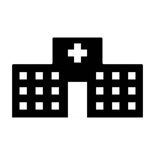 Ikonę budynku szpitala na białym tle — Wektor stockowy