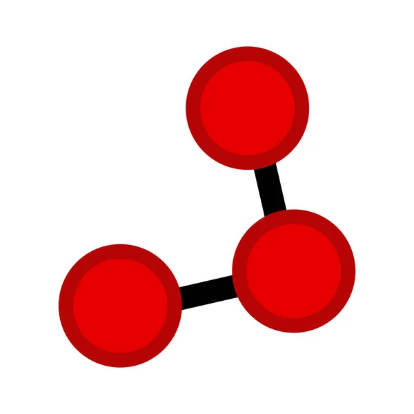 Elszigetelt piros molekula ikon — Stock Vector