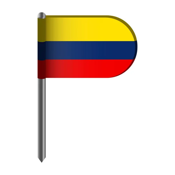 孤立的哥伦比亚国旗 — 图库矢量图片