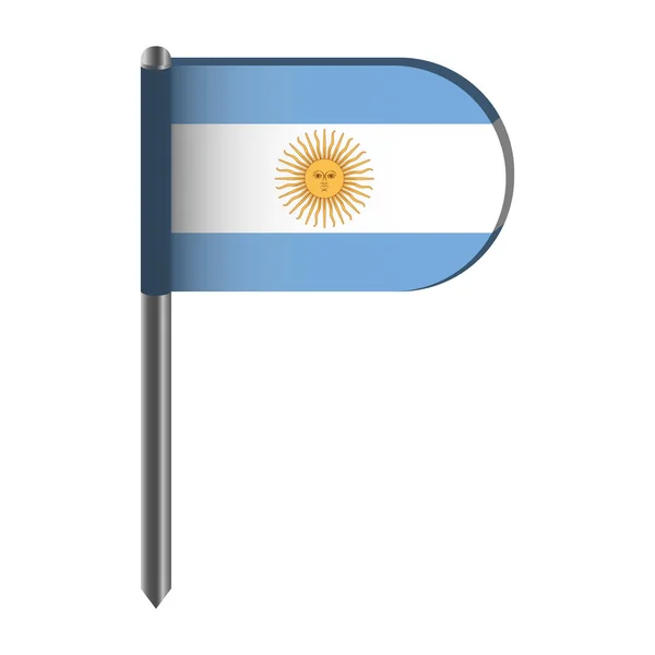 Izolované Argentinská vlajka — Stockový vektor