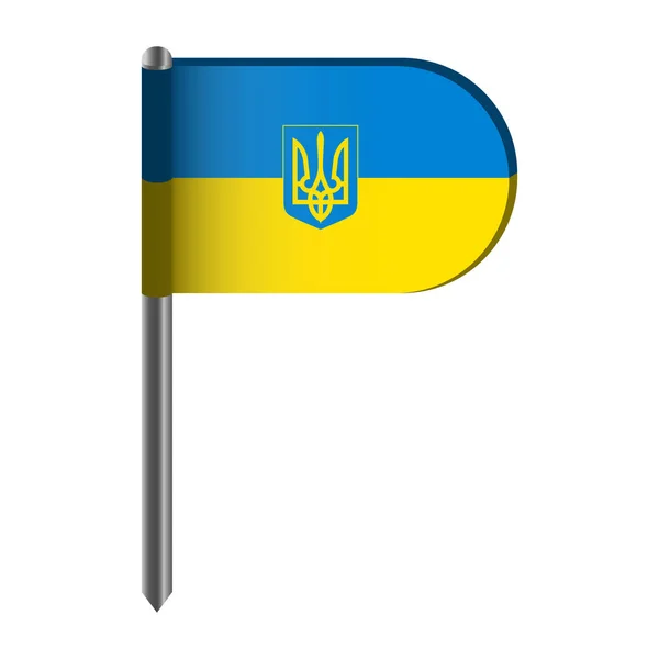 Drapeau isolé de l'Ukraine — Image vectorielle