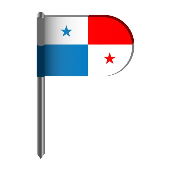 Elszigetelt Panama zászlaja — Stock Vector