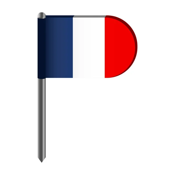 Bandera aislada de Francia — Vector de stock