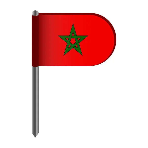 Bandeira isolada de Marrocos — Vetor de Stock