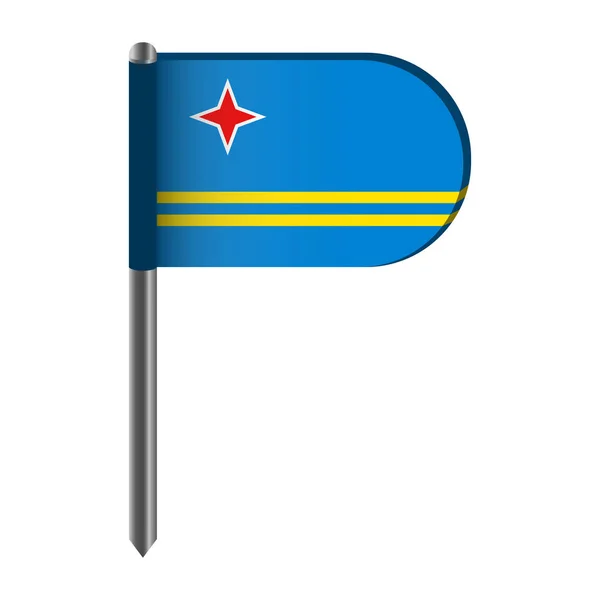 Bandiera isolata di Aruba — Vettoriale Stock