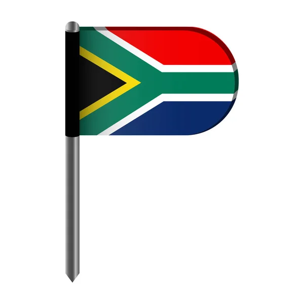 Bandiera isolata del Sudafrica — Vettoriale Stock