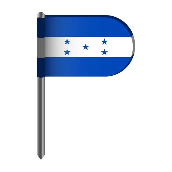 Geïsoleerde vlag van Honduras — Stockvector