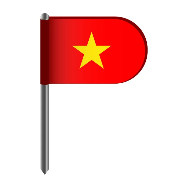 Isolerade flagga i Vietnam — Stock vektor