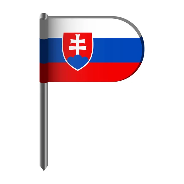 Isolerade Slovakiens flagga — Stock vektor