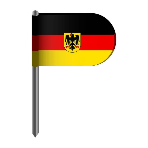 Isolierte Fahne Deutschlands — Stockvektor