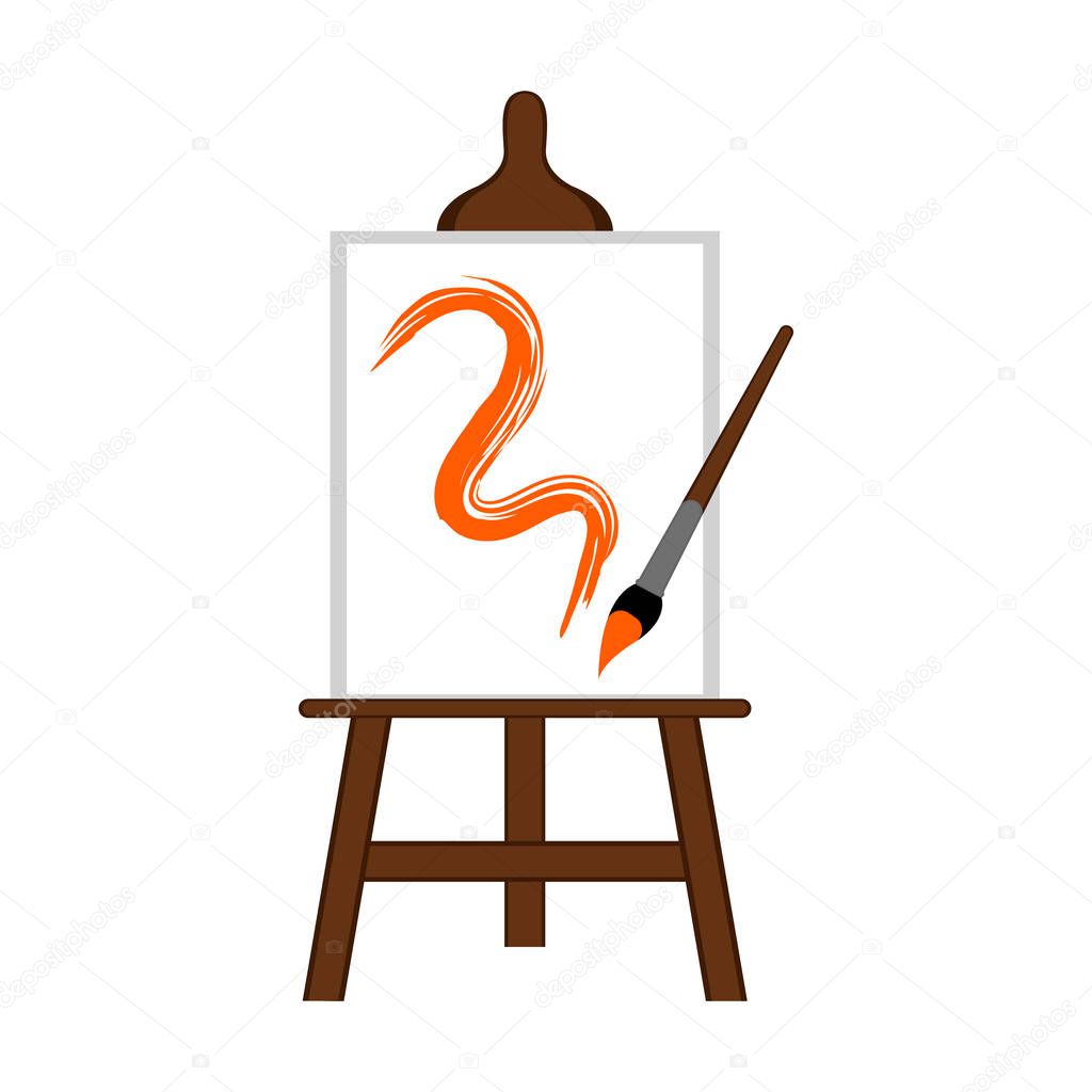 Art canvas with a brush icon