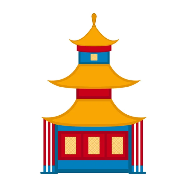 Traditional asian building icon — Stock Vector