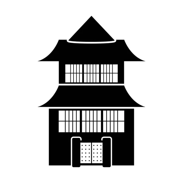 Ikona tradycyjnych azjatyckich budynku — Wektor stockowy