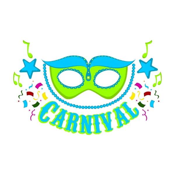 Karnevalové masky a párty ozdoby — Stockový vektor