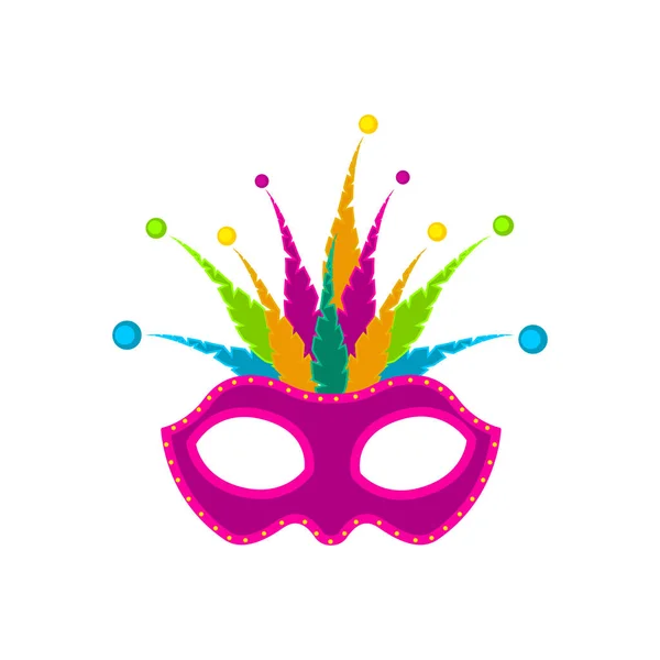 Obrázek izolované karnevalové masky — Stockový vektor