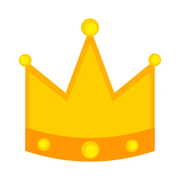 Ізольована золота ікона корони — стоковий вектор