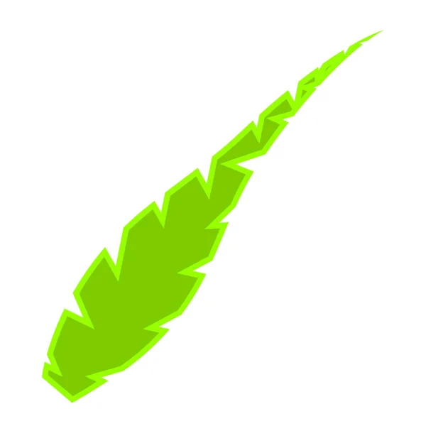 Isolated green feather icon — Stock Vector