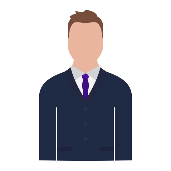 Isolated businessman avatar — Stock Vector