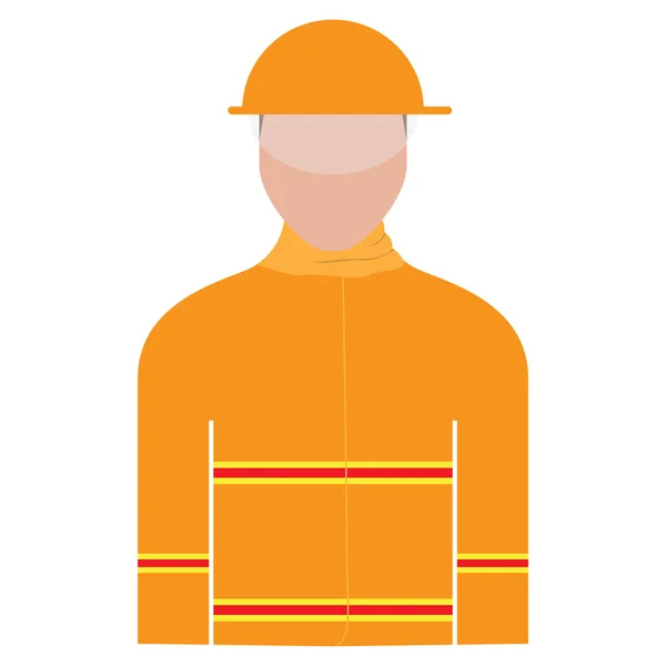 Isolated male firefighter avatar — Stock Vector