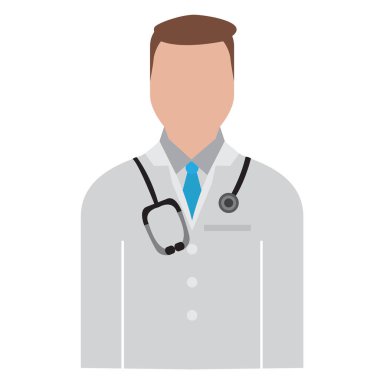 İzole erkek doktor avatar