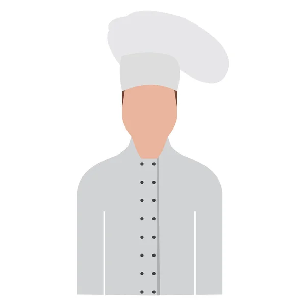 Avatar Chef Maschio Isolato Progettazione Illustrazione Vettoriale — Vettoriale Stock