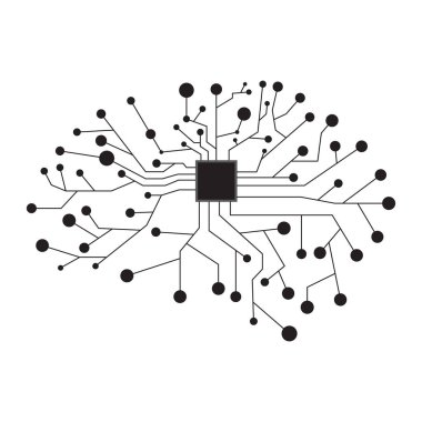İzole beyin ağ kutsal kişilerin resmi. Yapay zeka