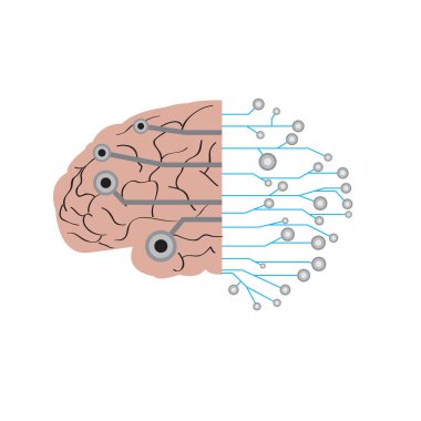 İzole beyin ağ kutsal kişilerin resmi. Yapay zeka