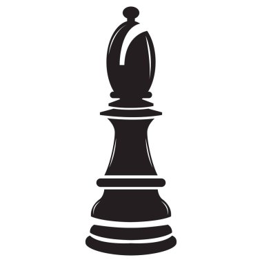 Simge izole Piskopos satranç parça