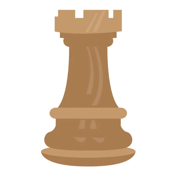 Elszigetelt bástya sakk darab ikon — Stock Vector