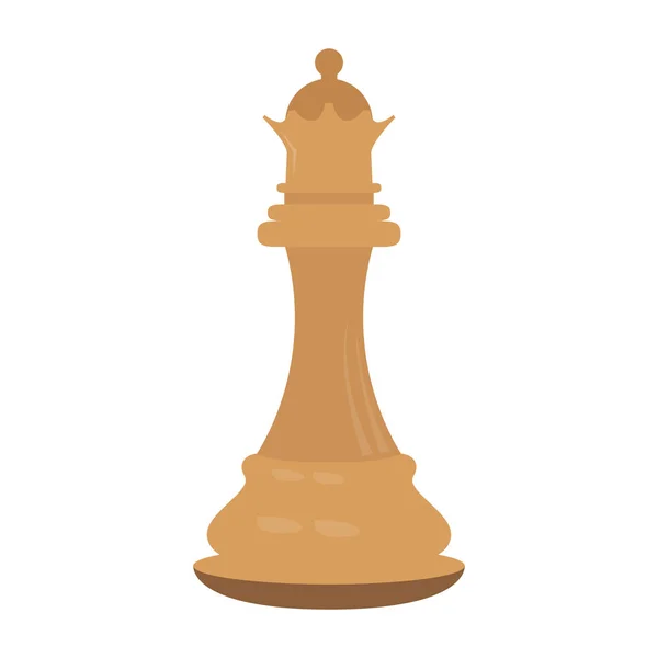 Izolované královna šachová figurka ikona — Stockový vektor