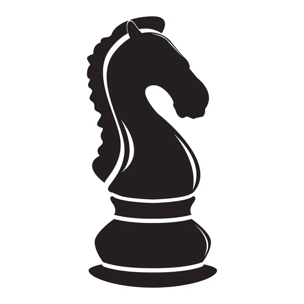 Izolované rytíř šachová figurka ikona — Stockový vektor