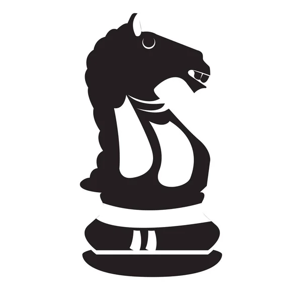 Ícone de peça de xadrez de cavaleiro isolado —  Vetores de Stock
