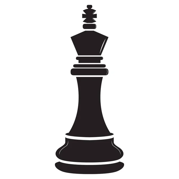 Geïsoleerde koning schaak stuk pictogram — Stockvector